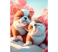 Paint by Numbers Kits for Adults with Frame Sunshine Dog,Painting by Numbers On Canvas for Beginner,DIY Color Acrylic Paints Oil Painting Art Crafts for Home Wall Decor Gift 50x65cm