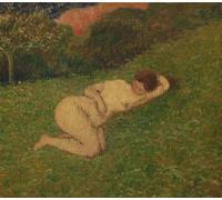 Paint by Numbers Kits for Beginner Nude Woman on the Grass DIY Oil Painting Digital Kits on Canvas