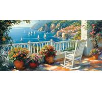 Paint by Numbers Kits for Children, DIY Chair Acrylic Paints Craft Kits for Kids with Brushes, Ship Canvas Wall Art for Adults, Apply to Room Decor, Ideal Stress Relief Gifts, No Frame 40x80cm U-915