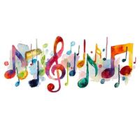 Paint by Numbers Kits for Children, DIY Musical Note Acrylic Paints Craft Kits for Kids with Brushes, Colorful Canvas Wall Art for Adults, Apply to Room Decor, Festival Gifts, No Frame 80x120cm U-918