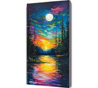 Paint by Numbers Kits Moon 40x80cm Large Paint by Numbers for Adults with Frame Landscape, DIY Oil Painting Art with Paintbrushes and Acrylic Pigment, Hobbies for Women Adults Crafts Wall Decor LE-903