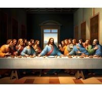 Paint by Numbers Kits, Oil Painting Works The Last Supper with 3 Brushes and Acrylic Paint Painting Kit 18x24in for Kids and Adults Beginner DIY Gift Arts Kits for Home Decoration (Without Frame) W554