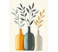 Paint by Numbers Kits Plant 30x40cm Large Paint by Numbers for Adults or Beginner Leaves,DIY Oil Painting Art with Paintbrushes and Acrylic Pigment,Hobbies for Women Adults Crafts Frameless E1-1134