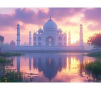 Paint by Numbers Kits Sunset 40x50cm Large Paint by Numbers for Adults or Beginner Architecture,DIY Oil Painting Art with Paintbrushes and Acrylic,Hobbies for Women Adults Crafts Frameless E1-1731