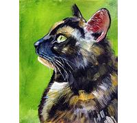 Paint by Numbers Kits with Brushes and Acrylic Pigment DIY Canvas Painting for Kids Adults Beginner, Paint by Numbers DIY Oil Painting - 16 x 20 inch - Tortie Tortoiseshell Cat Tortie Cat -frameless