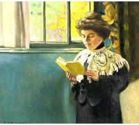 Paint by Numbers Kits Woman Reading At The Window DIY Oil Painting Digital Kits on Canvas Decoration