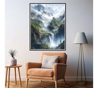 Paint by Numbers Landscape Paint by Numbers for Children 6-12 Easy DIY Paint-by-Numbers Kits, Adults Beginners Acrylic Oil Painting Canvas Art for Room Decor, Gift for Women 40x60cm Mountain 2y-695
