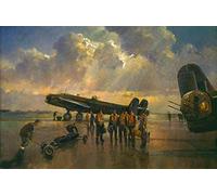 Paint by Numbers Large Turbine Fighter bomber DIY Digital Painting for Beginners Wall Decor Drawing Kits with Paintbrushes on Canvas 16x20" Painting