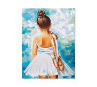 Paint by Numbers，Little Ballerina Girl，Landscape Kit for Adults Beginner DIY Oil Painting(30x40cm) 11.8x15.7 inches-D22