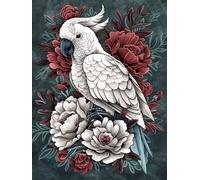Paint by Numbers Lovebirds Painting by Numbers for Adults with Frame, Paint by Number for Children Beginners, DIY Acrylic Pigment Drawing Paintwork Arts and Crafts for Room Decor 80x110cm J8-330