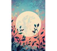 Paint by Numbers Moon Plants DIY Painting On Canvas, Paintwork with Paintbrushes Acrylic Paints, Perfect for Paint by Numbers for Adults and Beginner for Home Wall Decor 10x16Inch (Frameless) v-1071