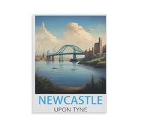 Paint by Numbers ，Newcastle upon Tyne，DIY Oil Painting Kits for Adults Kids without Frame with Brushes and Acrylic Pigment Paint by Numbers Canvas Arts Crafts for Home Wall Decor（40x50cm）-AF76