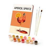 Paint by Numbers Notebook A5 Lined, DIY Personalized Notebook for Girls with 160 Pages and Elastic Band, Diary Book-04-Wine