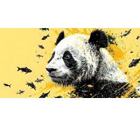 Paint by Numbers Panda Fish, Paint by Numbers for Adults Beginners Kits, Large DIY Canvas Oil Painting Kit for Kids, With 3- Brushes and Acrylic Pigment, Home Decor Gifts Kits (Frameless) 30x60cm L-53