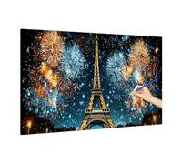 Paint by Numbers Paris, 160x70cm Large Paint by Numbers for Adults Dream Canvas Without Frame, DIY Arts and Crafts for Beginners, Color Oil Painting Paints on Canvas for Hobbies for Adults Women A-37