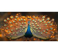 Paint by Numbers Peacock DIY Painting by Numbers Kit for Adults Beginner 50X100CM Canvas Easy to Paint with Acrylic Paints, Animal Oil Painting, Home Wall Decor, Stress Relief Gift for Men, Unframed