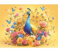 Paint by Numbers Peacock Paint by Numbers Kits for Adults on Canvas Butterfly, DIY Painting Craft Art Kits for Adults, Canvas Oil Painting Kit for Home Wall Decor, Gift for Women 30x20cm, Model 17