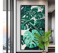 Paint by Numbers Plant,Large Paint by Numbers for Adults 36x94in,DIY Color Canvas Oil Painting Kits for beginners,Pigment Drawing Paintwork Art Crafts with Brushes Acrylic,Leaf(NO Frame) XYY-1997