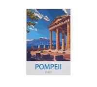 Paint by Numbers，Pompeii Italy，Landscape Kit for Adults Beginner DIY Oil Painting(20x30cm) 7.8x11.8 inches-GC86