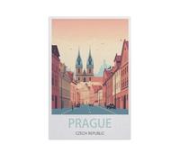 Paint by Numbers，Prague Czech Republic，DIY Paint by Numbers Kits for Adults Kids,Canvas Oil Painting with Brushes and Acrylic Pigment Paint by Numbers Arts Craft for Home Wall Decor(40x50cm) -I4