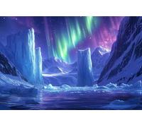 Paint by Numbers Scenic Aurora DIY Painting On Canvas, Paintwork with Paintbrushes Acrylic Paints, Perfect for Paint by Numbers for Adults and Beginner for Home Wall Decor 32x48Inch (Frameless) v-223