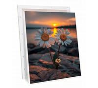 Paint by Numbers Sunset Painting By Numbers for Adults, Daisy Paint by Number Kits, DIY Canvas Oil Painting Kit for Kids with Brushes Acrylic Pigment Drawing for Home Decor Gifts 12x16 inch h-4463