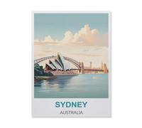 Paint by Numbers，Sydney Australia，DIY Paint by Numbers Kits for Adults Kids,Canvas Oil Painting with Brushes and Acrylic Pigment Paint by Numbers Arts Craft for Home Wall Decor(50x60cm) -FH98