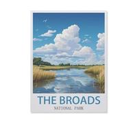 Paint by Numbers,The Broads National Park,Landscape Kit for Adults Beginner DIY Oil Painting(50x60cm) 19.6x23.6 inches-FJ6