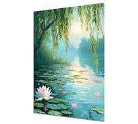 Paint by Numbers Water Lily, 16x20 inch Paint by Numbers Flower Arts and Crafts for Adults, DIY Color Oil Painting Paints on Canvas without Frame for Hobbies for Women, Paint by Numbers Kits I-2