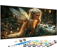 Paint by Numbers Wing Paint by Numbers for Adults Angel Pattern Large 100x200 inch, DIY Canvas Oil Paintings Hobbies for Adults Women Kit with Acrylic Pigment, Home Decor Gifts, Without Frame J3-492