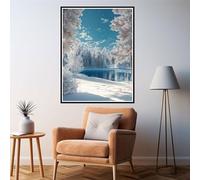Paint by Numbers Winter Paint by Numbers for Children 6-12 Easy DIY Paint-by-Numbers Kits, Adults Beginners Kids Acrylic Oil Painting Canvas Crafts for Room Decor, Gift for Women 40x50cm Tree 2y-671