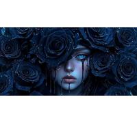 Paint by Numbers Woman DIY Painting by Numbers Kit for Adults Beginner 50X100CM Canvas Easy to Paint with Acrylic Paints, Flower Oil Painting, Home Wall Decor, Stress Relief Gift for Women, Unframed