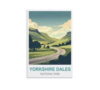 Paint by Numbers Yorkshire Dales National Park England DIY Acrylic Painting by Numbers Kits with Brushes Acrylic Pigment Home Decoration Brithday Gifts 30x40cm