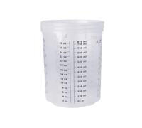 Paint Cup Set - 10 Clear Cups, Cover Lids, Paint Measuring Containers, Sprayer Liners, Workshop Tool Pack | Automotive Painting Equipment, Reusable Fluid Holder Kit, Garage DIY Art Studio Supplies