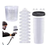 Paint Cups - 10 Pieces Paint Mixing Cups | Paint Sprayer Cup with Clear Scale for Car Spraying | Liners for Pi Sprayer Cups