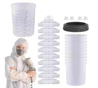 Paint Cups - 10 Pieces Paint Mixing Cups | Paint Sprayer Cup with Clear Scale for Car Spraying | Liners for Pi Sprayer Cups