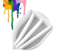Paint Cups,4-Channel Silicone Fluid Mixing Cup - Professional Reusable Painting Tool for Creative Projects Drawing Workshop Art Studio School Projects