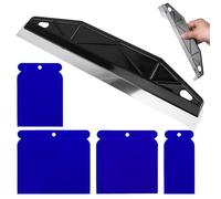 Paint Cutting in Tools for Painting, Multi-Purpose Straight Edge Painting Tool, Paint Trim Guard with 4 Scrapers, Guard Paint Edger Tool Paint Shield for Cutting in Guide, Precision Smearing Repairing