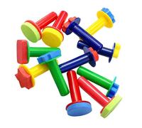 Paint Dabbers and Art Sponges for Kids, 12-Piece Long Handle EVA Stamp Set for Creative Activities, Ideal for Early Painting Education and Sensory Play with Toddler Paint Brushes and Finger Paints