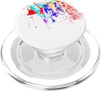 Paint Drip Dripping, White Black Rainbow PopSockets PopGrip for MagSafe