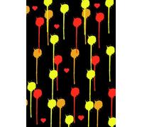 Paint Drops&Little Heart Notebook: Notebook size 7x10" 100pagen Abstact Paint Splash Design on Black Background