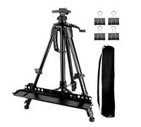 Paint Easel Stand,Expandable Artist Floor Metal Easel - Canvas Rack Holder Metal Tripod with Paint Tray for Adult Teen Table Top Floor Drawing Outdoor