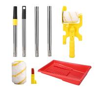 Paint Edger Roller Brush Kit Plastic Wall Paint Roller with Extension Pole and Tray Trimming Color Separation Paint Roller Safe House Decoration Painting Brush for Door Window