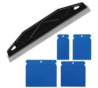 Paint Edger Tool, Cutting in Tools for Painting, Paint Shield, 12 Inch Stainless Steel with 4 Plastic Scrapers for Precision Edging and Wallpaper Smoothing