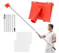 Paint Edger Tool with 2 Replacement Pads & Extension Pole, 2m Painter's Edge Cutting in Tool for Walls, Ceilings, Corners and Trim