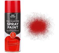 Paint Factory® 400ml Professional Quality Fantastic Finish All-Purpose Interior Exterior Household Spray Paint for Wood Metal Plastic Ceramics & More (Red Gloss)