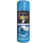 Paint Factory Beautiful Blue Spray Paint, 400ML Color It All-Purpose Gloss Finish for Metal, Wood - Can