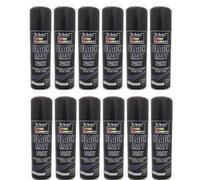Paint Factory Black Matt Spray Paint, Interior & Exterior, All Purpose, Quick Drying, High Opacity, 250ml Pack of 12