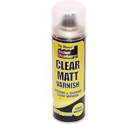 Paint Factory Clear Matt Varnish Spray Exterior Interior Aerosol Can 250ml All Purpose (12 Pack)