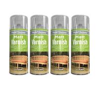 Paint Factory Clear Varnish Spray, Quick Dry Finish, Multi Surface Protective Coating for Wood, Metal, Plastic, Glass, Interior & Exterior, (Clear Matt Varnish, 250ml, 6 Pcs)